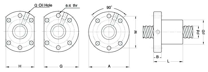 SFU2510-4、 滾珠絲杠軸承