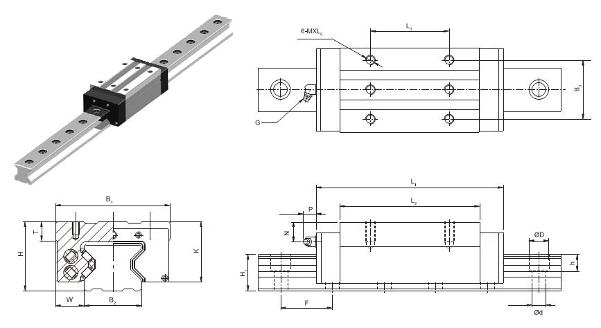 GZB35BA滑塊、GZB35BA導(dǎo)軌