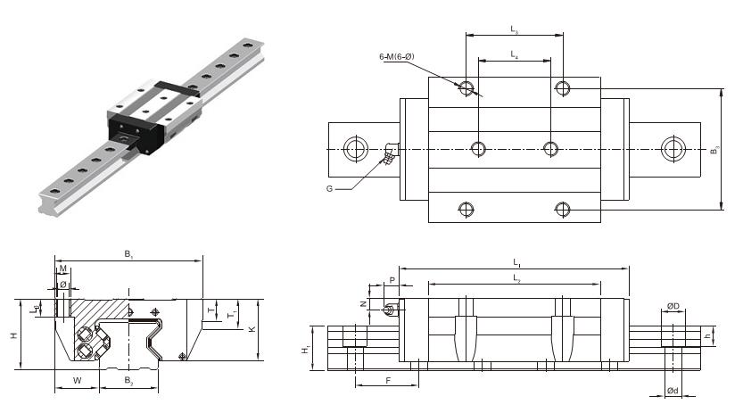 GZB35AA滑塊、GZB35AA導(dǎo)軌